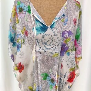 Johnny Was Silk top size m